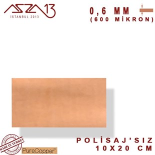 0,6mm Bakır Levha (100mm x 200mm)