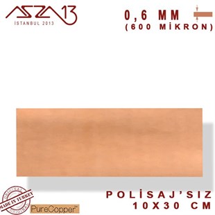 0,6mm Bakır Levha (100mm x 300mm)