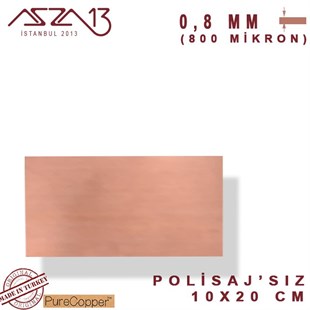 0,8 mm Bakır Levha (100mm x 200mm)