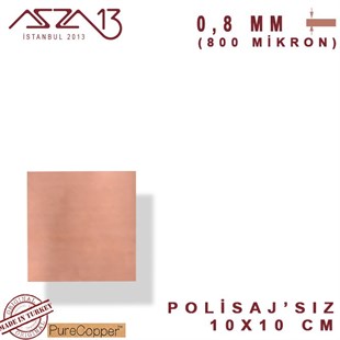 0,8 mm Bakır Levha (100mm x 100mm)