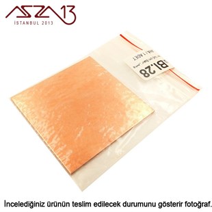 1,0 mm Bakır Levha (50 mm x 50 mm)