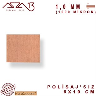 1,0 mm Bakır Şerit (60mm x 100mm)