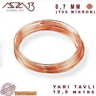 0.7 mm (700 Mikron) Bakır Tel / Paket İçeriği 10 m