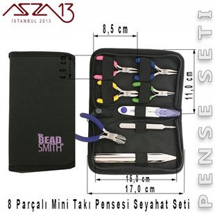 8 Parçalı Mini Takı Pensesi Seyahat Seti (8 Parça)
