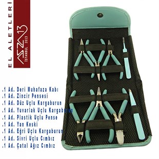 Turkuaz Takı Pense Seti (9 Parça)