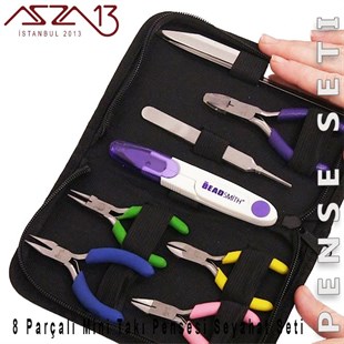 8 Parçalı Mini Takı Pensesi Seyahat Seti (8 Parça)