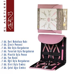Pembe Takı Pense Seti (9 Parça)