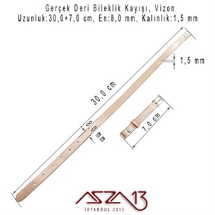 Gerçek Deri, Vizon, 30 cm Bileklik Kayışı (Locket Malzeme İçin)