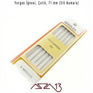 Yorgan İğnesi 5/0 Numara (71 mm) / Paket İçeriği 5 Adet