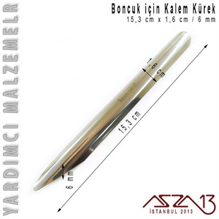 Metal Taş-Boncuk Kalem Kürek