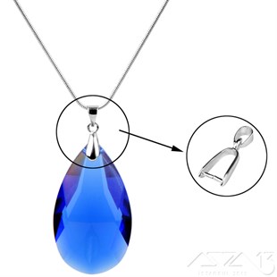 Boyunlu Kolye Klipsi / Rodyum Renk Kaplama / 14 - 17 - 20 mm Seçenekli / 1 Adet