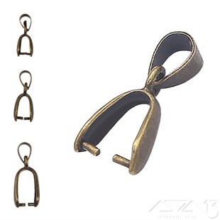 Boyunlu Kolye Klipsi / Antik Pirinç Kaplama / 14 - 17 - 20 mm Se