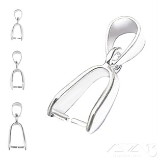 Boyunlu Kolye Klipsi / Gümüş Kaplama / 14 - 17 - 20 mm Se