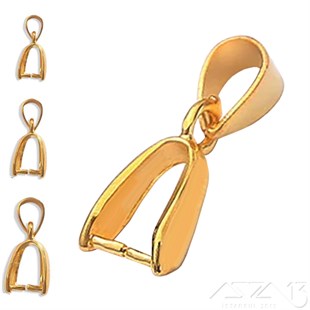 Boyunlu Kolye Klipsi / Altın Renk Kaplama / 14 - 17 - 20 mm Seçenekli / 1 Adet