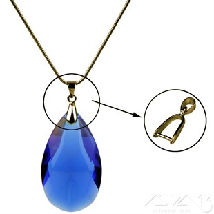 Boyunlu Kolye Klipsi / Antik Pirinç Kaplama / 14 - 17 - 20 mm Se