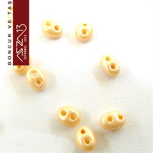 65 Adet 2,5x5 mm Metalik Somon Renkli Twin Cam Boncuk (3,8 gr)