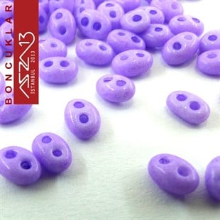 65 Adet 2,5x5 mm Lavanta Renkli Twin Cam Boncuk (3,8 gr)