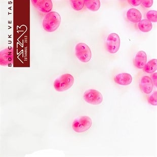 65 Adet 2,5x5 mm Neon Pembe Renkli Twin Cam Boncuk (3,8 gr)