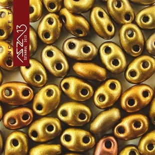 65 Adet 2,5x5 mm Metalik İris Renkli Twin Cam Boncuk (3,8 gr)