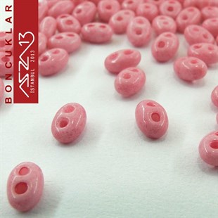 65 Adet 2,5x5 mm Gülkurusu Renkli Twin Cam Boncuk (3,8 gr)