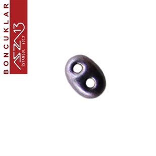 65 Adet 2,5x5 mm Metalik Koyu Eflatun Renkli Twin Cam Boncuk (3,8 gr)