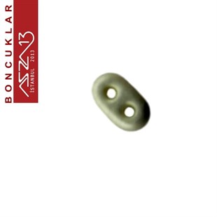65 Adet 2,5x5 mm Metalik 2X Gümüş Renkli Twin Cam Boncuk (3,8 gr)