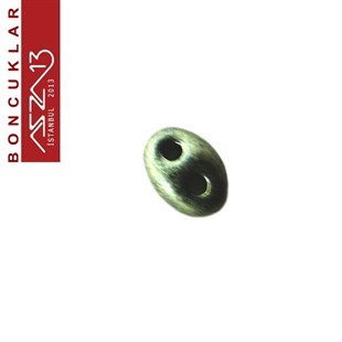 65 Adet 2,5x5 mm Metalik Zeytin Yeşili Renkli Twin Cam Boncuk (3,8 gr)