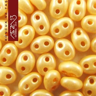 65 Adet 2,5x5 mm Metalik Somon Renkli Twin Cam Boncuk (3,8 gr)