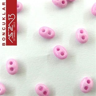 65 Adet 2,5x5 mm Pembe Renkli Twin Cam Boncuk (3,8 gr)