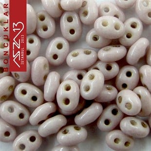 65 Adet 2,5x5 mm Bej Renkli Twin Cam Boncuk (3,8 gr)