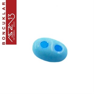 65 Adet 2,5x5 mm Mavi Renkli Twin Cam Boncuk (3,8 gr)