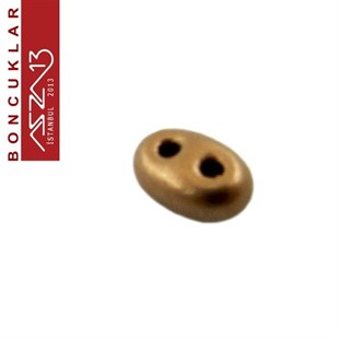 65 Adet 2,5x5 mm Metalik Bakır Renkli Twin Cam Boncuk (3,8 gr)