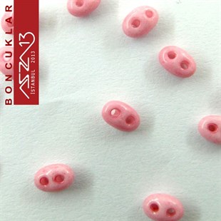 65 Adet 2,5x5 mm Gülkurusu Renkli Twin Cam Boncuk (3,8 gr)
