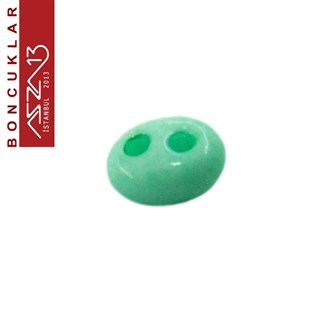 65 Adet 2,5x5 mm Yeşil Renkli Twin Cam Boncuk (3,8 gr)