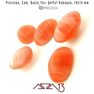 Somon 10x14 Oval Buzlu Cam Kaboşon / Paket İçeriği 5 Adet