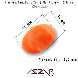 Somon 10x14 Oval Buzlu Cam Kaboşon / Paket İçeriği 5 Adet