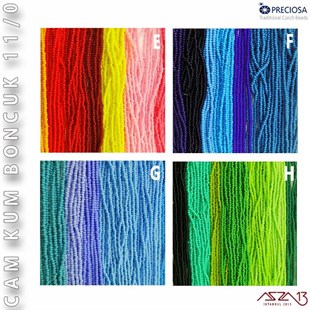 Karışık Renk Cam Kum Boncuk 11/0 (2,1 mm)