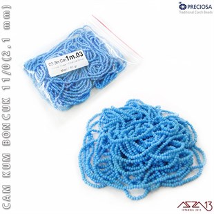 Mavi Cam Kum Boncuk 11/0 (2,1 mm) 40 gr