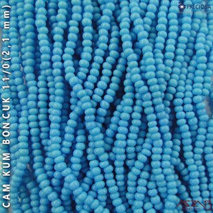 Mavi Cam Kum Boncuk 11/0 (2,1 mm) 40 gr