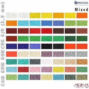 Karışık Renk Cam Kum Boncuk 8/0 (2,9 mm) 13 gr