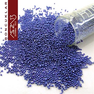 Metalik Göl Mavisi Mikro Kum Boncuk (27 gr)