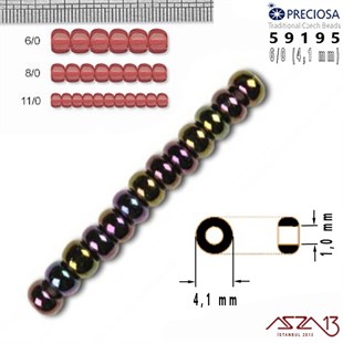 59195 Cam Kum Boncuk 6/0 (4.1 mm) 13 gr