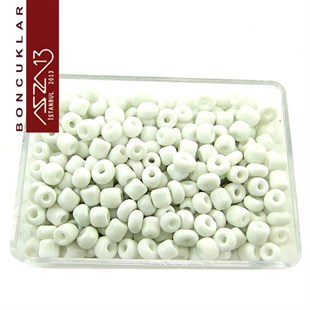 6/0 (4,1 mm) Beyaz Kum Cam Boncuk