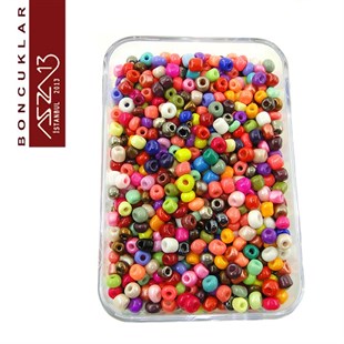 6/0 (4,1 mm) Karışık Renk Kum Cam Boncuk