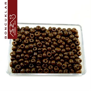 6/0 (4,1 mm) Kahverengi Kum Cam Boncuk