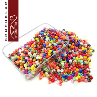 6/0 (4,1 mm) Karışık Renk Kum Cam Boncuk