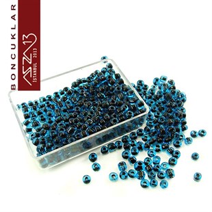 6/0 (4,1 mm) Safir Şeffaf Kum Cam Boncuk