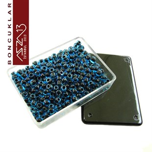 6/0 (4,1 mm) Safir Şeffaf Kum Cam Boncuk