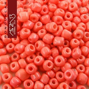 6/0 (4,1 mm) Koyu Somon Kum Cam Boncuk