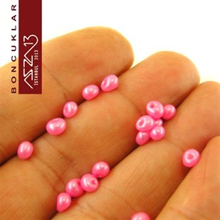 5/0 Damla (Drop), Pembe, Kum Cam Boncuk / 20 gr